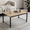 Стіл журнальний приставний Террі Комбо Ferrum-decor 345x662x440 Чорний метал ДСП Дуб Сонома 16 мм (FRD-105139)