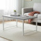 Стіл журнальний приставний Террі Комбо Ferrum-decor 345x662x440 Білий метал ДСП Бетон 16 мм (FRD-105149)