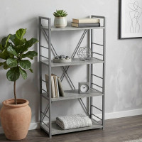 Этажерка 4/60 Ferrum-decor Серии Конект 120x60x28 серый ДСП Бетон 16мм (FRD-105547)