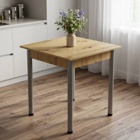 Стол кухонный Ferrum-decor Агата 75x80x80 Серый ДСП Дуб Артизан 16мм (FRD-105677)