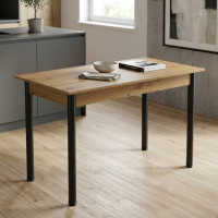 Стіл кухонний Ferrum-decor Беніта 75x120x70 Чорний ДСП Дуб Артизан 16мм (FRD-105697)