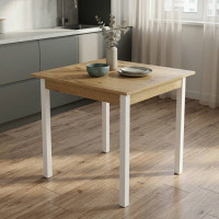 Стіл кухонний Ferrum-decor Дієго 75x90x90 Білий ДСП Дуб Артизан 16мм (FRD-105717)