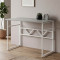 Стіл письмовий Раян Ferrum-decor 750x1400x600 Білий метал ДСП Бетон 32 мм (FRD-106487)