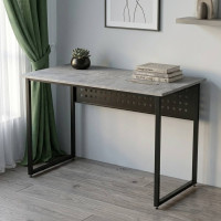 Стіл письмовий Майк Ferrum-decor 75x100x60 Чорний метал ДСП Бетон 16 мм (FRD-106507)