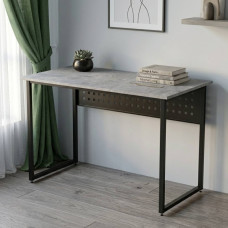 Стіл письмовий Майк Ferrum-decor 75x100x60 Чорний метал ДСП Бетон 16 мм (FRD-106507)