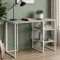 Стіл письмовий Кевін Ferrum-decor 75x140x70 Білий метал ДСП Бетон 32 мм (FRD-106577)