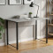 Стіл письмовий Курт Ferrum-decor 75x140x60 Чорний метал ДСП Бетон 16 мм (FRD-106627)