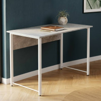Стіл письмовий Курт Ferrum-decor 75x100x70 Білий метал ДСП Бетон 32 мм (FRD-106637)