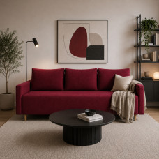 Диван прямий Mekko Madrid 2060*830 Ergo III категорія Austin 8 Ruby Red (MEK-161354)