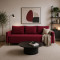 Диван прямий Mekko Madrid 2060*830 Ergo III категорія Austin 8 Ruby Red (MEK-161354)