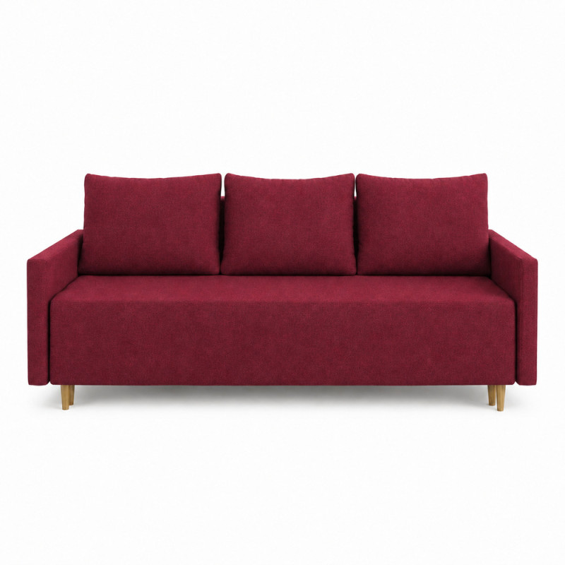 Диван прямий Mekko Madrid 2060*830 Ergo III категорія Austin 8 Ruby Red (MEK-161354)