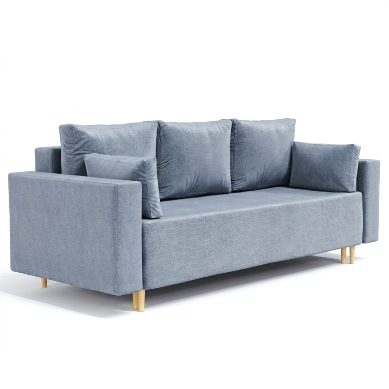 Ортопедичний диван Мекко Oslo 2300*1000 Pocket Spring Cocos IV категорія Bestseller Blue Fog (MEK-161163)