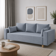 Ортопедичний диван Мекко Oslo 2300*1000 Pocket Spring Cocos IV категорія Bestseller Blue Fog (MEK-161163)
