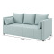 Диван прямий Мекко Monaco 2170х930 Bonel Standart Hard Plus III категорія Austin 16 Aqua (MEK-161714)