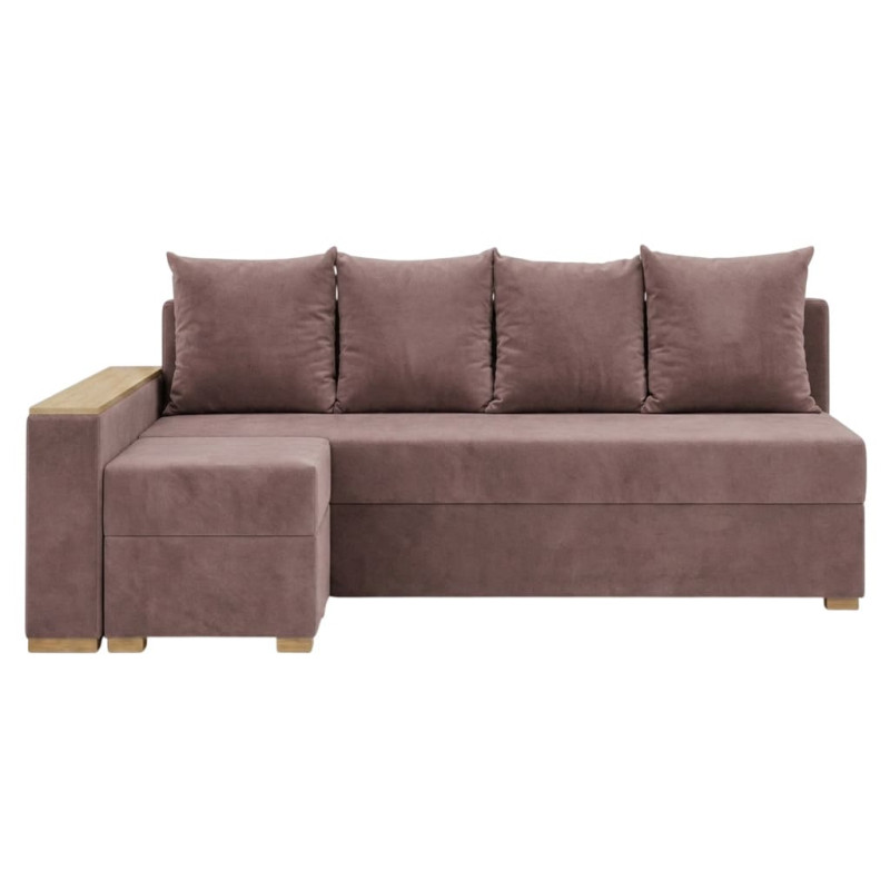 Кутовий ортопедичний диван Мекко Cube 2250×1430 Bonel Standart Hard Plus II категорія Allure Premium Rose (MEK-161534)