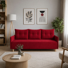 Ортопедичний диван Мекко Scandi 2060×950 Lux II категорія Allure Premium Wine (MEK-161564)