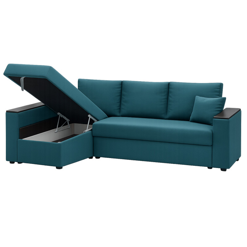 Кутовий ортопедичний диван Мекко Senator 2500x1500 Pocket Spring Cocos III категорія Austin 14 Petrol (MEK-161744)