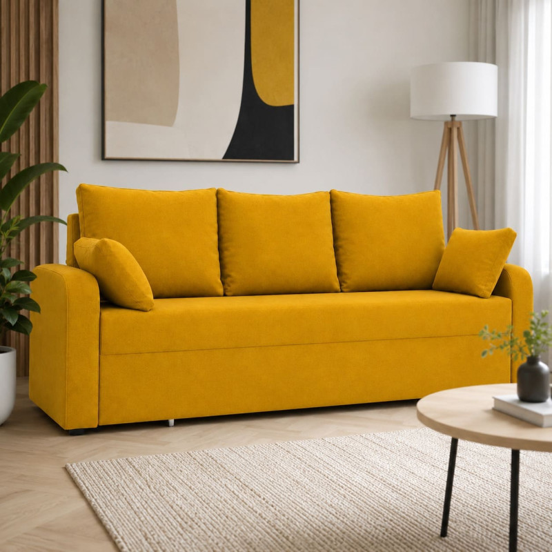Диван розкладний ортопедичний Мекко Wilson 1950х1450 мм Gold II категорія Allure Premium Yellow (MEK-161234)
