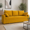 Диван розкладний ортопедичний Мекко Wilson 1950х1450 мм Gold II категорія Allure Premium Yellow (MEK-161234)