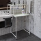Стелаж-полиця Бафрум 402 Ferrum-decor для пральної машини 133,5x70,5x60,5 Білий метал ДСП Кашемір 16 мм (FRD-107591)