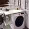 Стелаж-полиця Бафрум 405 Ferrum-decor для пральної машини 90x101x60,5 Білий метал ДСП Кашемір 16 мм (FRD-107621)