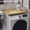 Стелаж-полиця Бафрум 401 Ferrum-decor для пральної машини 90x70,5x60,5 Білий метал ДСП Дуб Артизан 16 мм (FRD-107361)