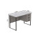 Комп'ютерний стіл Ferrum-decor Гаррі 75x140x70 чорний ДСП Бетон 32 мм (FRD-107311)