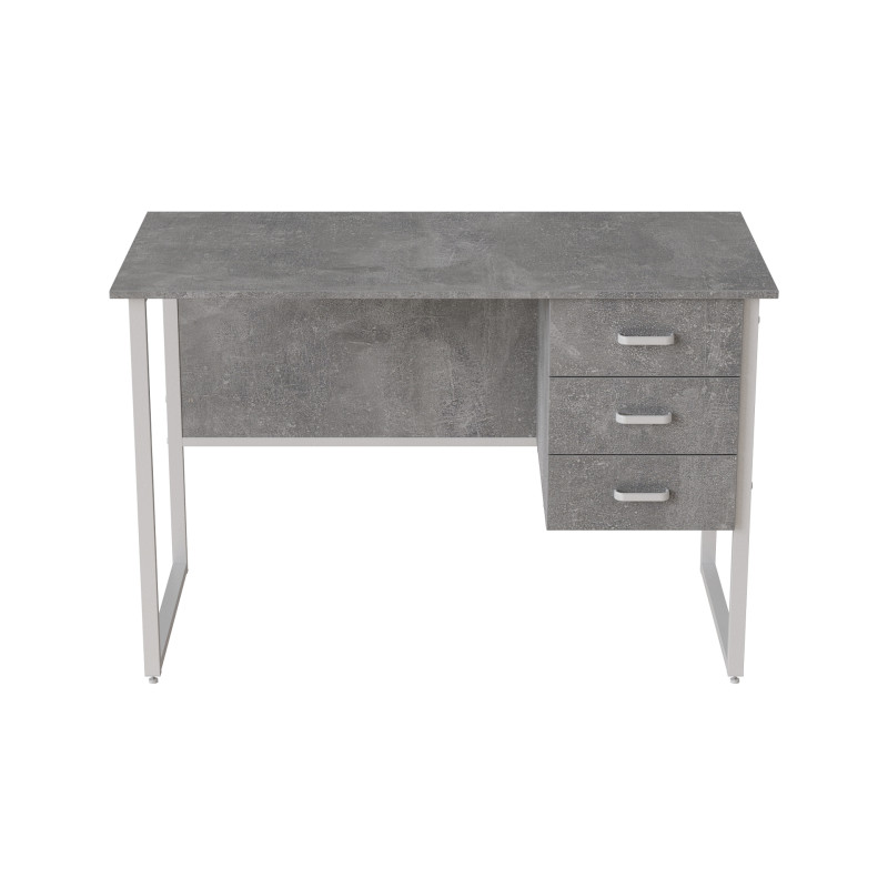 Комп'ютерний стіл Ferrum-decor Гаррі 75x140x60 сірий ДСП Бетон 32 мм (FRD-107301)