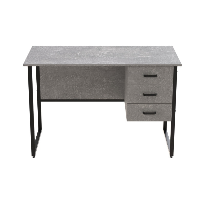 Комп'ютерний стіл Ferrum-decor Гаррі 75x140x70 чорний ДСП Бетон 32 мм (FRD-107311)