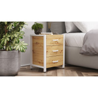 Тумба універсальна Ferrum-decor Вів'єн 3 50x41x40 білий ДСП Дуб Артизан 16 мм (FRD-106871)