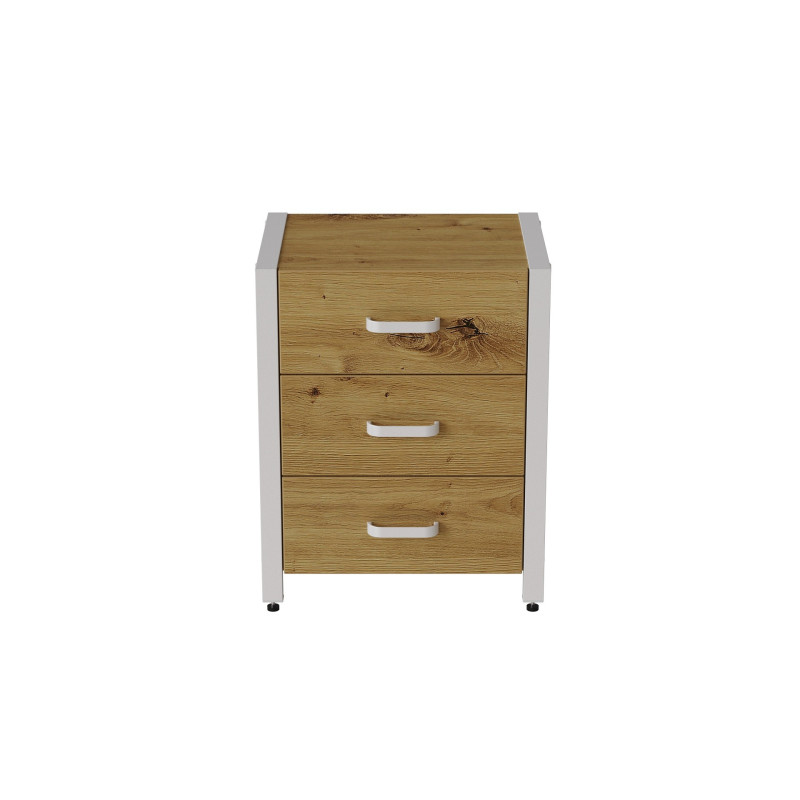 Тумба універсальна Ferrum-decor Вів'єн 3 50x41x40 білий ДСП Дуб Артизан 16 мм (FRD-106871)