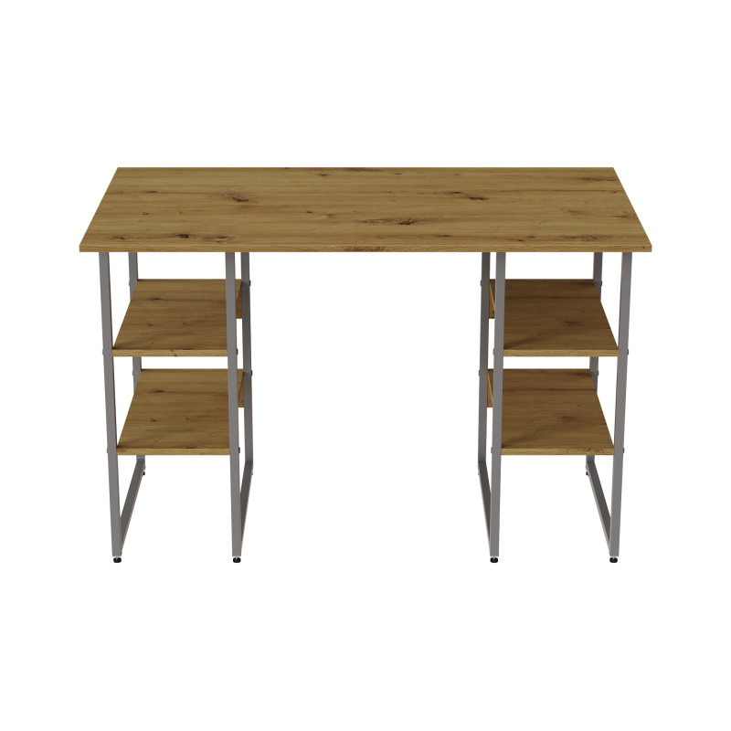 Комп'ютерний стіл Ferrum-decor Карен 75x140x70 сірий ДСП Дуб Артизан 32 мм (FRD-107261)