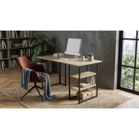 Стіл письмовий Кевин Ferrum-decor 75x100x70 Чорний метал ДСП Дуб Кремона Торро 16 мм (FRD-108171)
