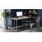 Стіл письмовий Кевин Ferrum-decor 75x140x60 Сірий метал ДСП Кашемір 16 мм (FRD-108131)