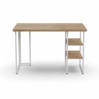 Стіл письмовий Кевин Ferrum-decor 75x140x60 Білий метал ДСП Дуб Евок Прибережний 32 мм (FRD-108061)