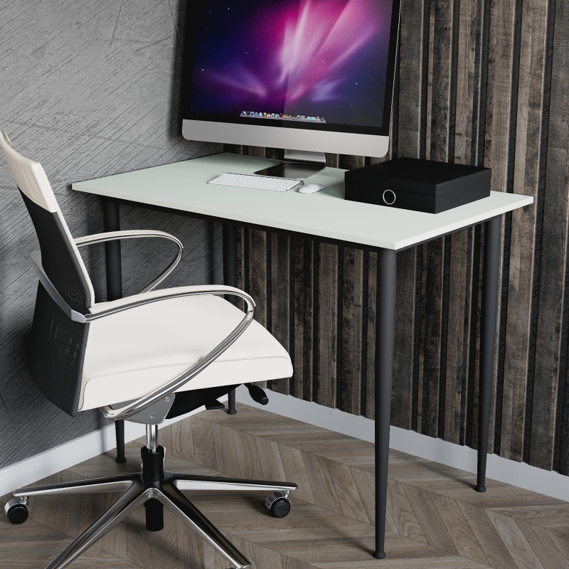 Універсальний стіл Prime Ferrum-decor 750x1400x600 Чорний метал ДСП Кашемір 16 мм (FRD-107651)