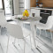 Круглий стіл MARSI 4 870-4 ніжки конусні Ferrum-decor 750x870x870 Білий метал ДСП Бетон 16 мм (FRD-107441)