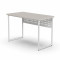 Стіл письмовий Майк Ferrum-decor 75x100x60 Білий метал ДСП Кашемір 32 мм (FRD-108301)