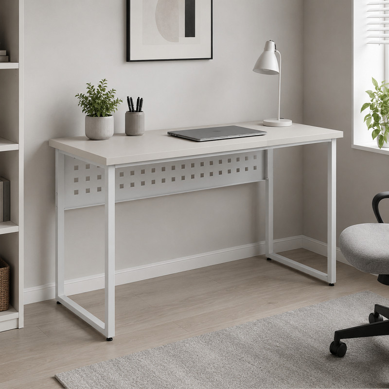 Стіл письмовий Майк Ferrum-decor 75x100x60 Білий метал ДСП Кашемір 32 мм (FRD-108301)