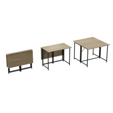 Стіл-книжка трансформер Морис 2 Ferrum-decor 750x1000x1100 Чорний метал ДСП Дуб Сонома 16 мм (FRD-107321)