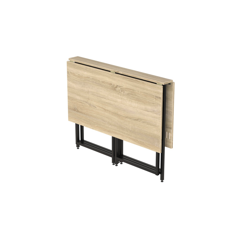 Стіл-книжка трансформер Морис 2 Ferrum-decor 750x1000x1100 Чорний метал ДСП Дуб Сонома 16 мм (FRD-107321)