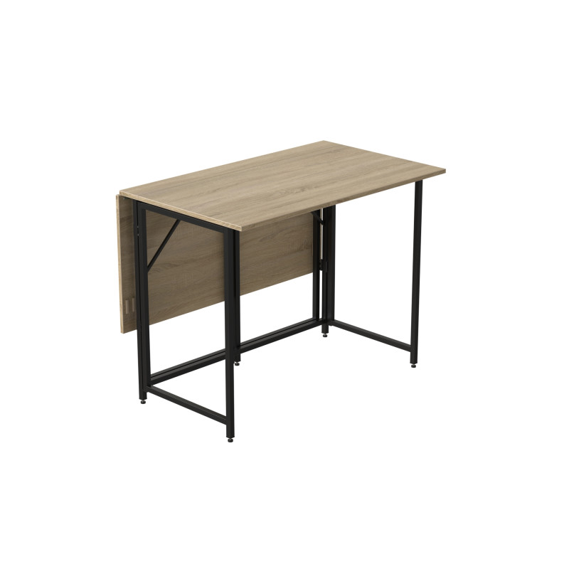 Стіл-книжка трансформер Морис 2 Ferrum-decor 750x1000x1100 Чорний метал ДСП Дуб Сонома 16 мм (FRD-107321)