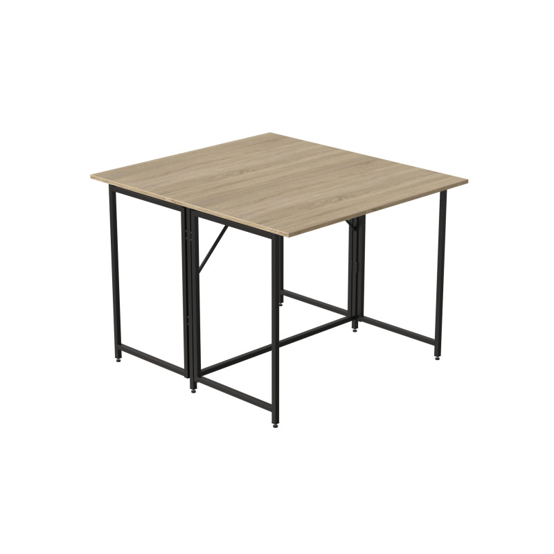 Стіл-книжка трансформер Морис 2 Ferrum-decor 750x1000x1100 Чорний метал ДСП Дуб Сонома 16 мм (FRD-107321)