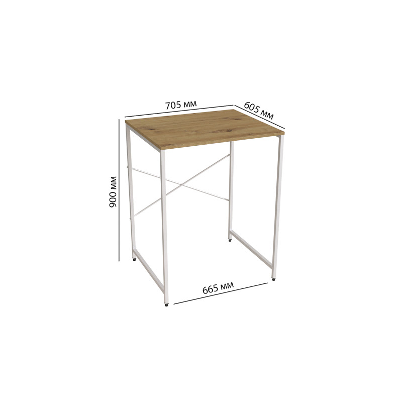Стелаж-полиця Бафрум 401 Ferrum-decor для пральної машини 90x70,5x60,5 Білий метал ДСП Дуб Артизан 16 мм (FRD-107361)