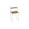 Стелаж-полиця Бафрум 402 Ferrum-decor для пральної машини 133,5x70,5x60,5 Білий метал ДСП Дуб Артизан 16 мм (FRD-107371)