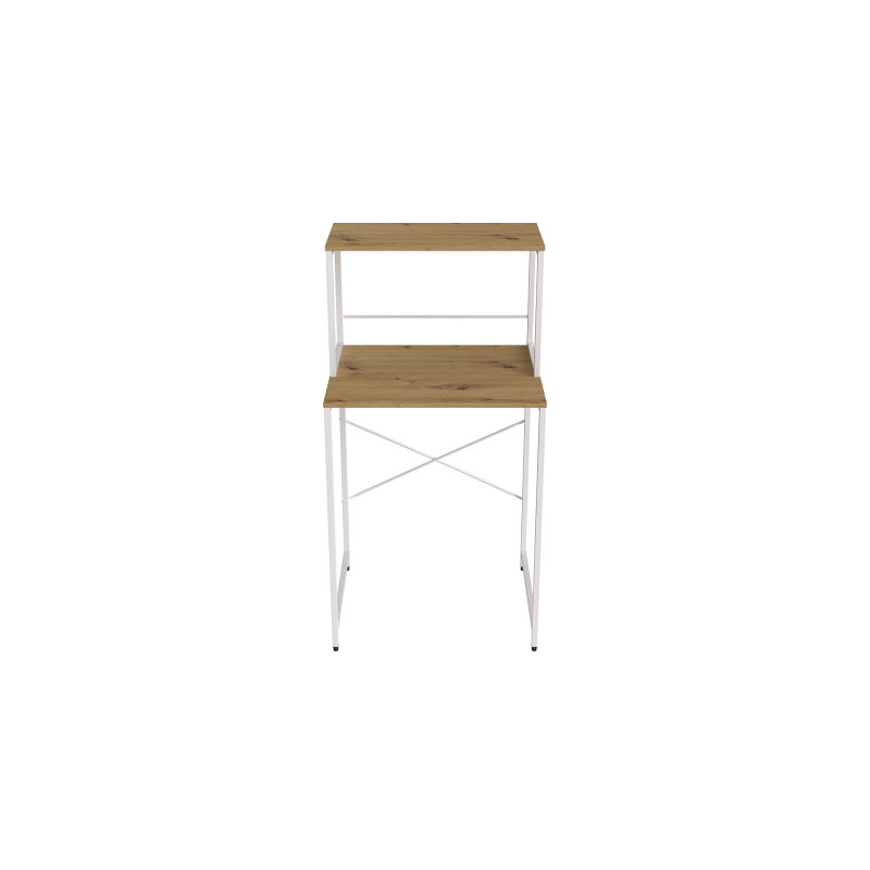 Стелаж-полиця Бафрум 402 Ferrum-decor для пральної машини 133,5x70,5x60,5 Білий метал ДСП Дуб Артизан 16 мм (FRD-107371)