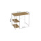 Стелаж-полиця Бафрум 405 Ferrum-decor для пральної машини 90x101x60,5 Білий метал ДСП Дуб Артизан 16 мм (FRD-107401)
