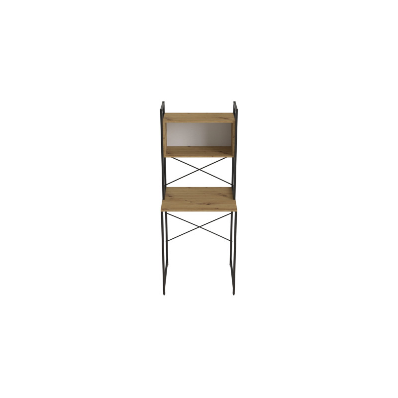 Стелаж-полиця Бафрум 403 Ferrum-decor для пральної машини 178x70,5x60,5 Білий метал ДСП Дуб Артизан 16 мм (FRD-107381)