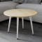Журнальний круглий стіл OPTIMA 2 ніжки конусні Ferrum-decor 450x670x670 Білий метал ДСП Дуб Кремона Торро 16 мм (FRD-107551)
