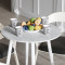 Круглий стіл OPTIMA 4 ніжки конусні Ferrum-decor 750x670x670 Білий метал ДСП Бетон 16 мм (FRD-107461)